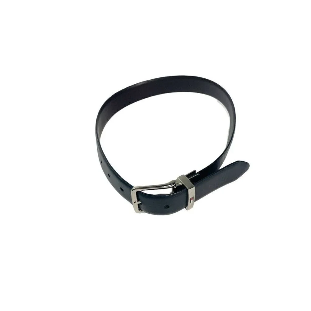 Tommy Hilfiger Reversible Belt Kids S Black Brown‎ Faux Leather Dress Casual